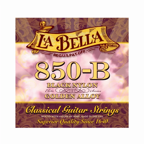 قیمت خرید فروش سیم گیتار La Bella 850B Elite Black Nylon Golden Alloy 